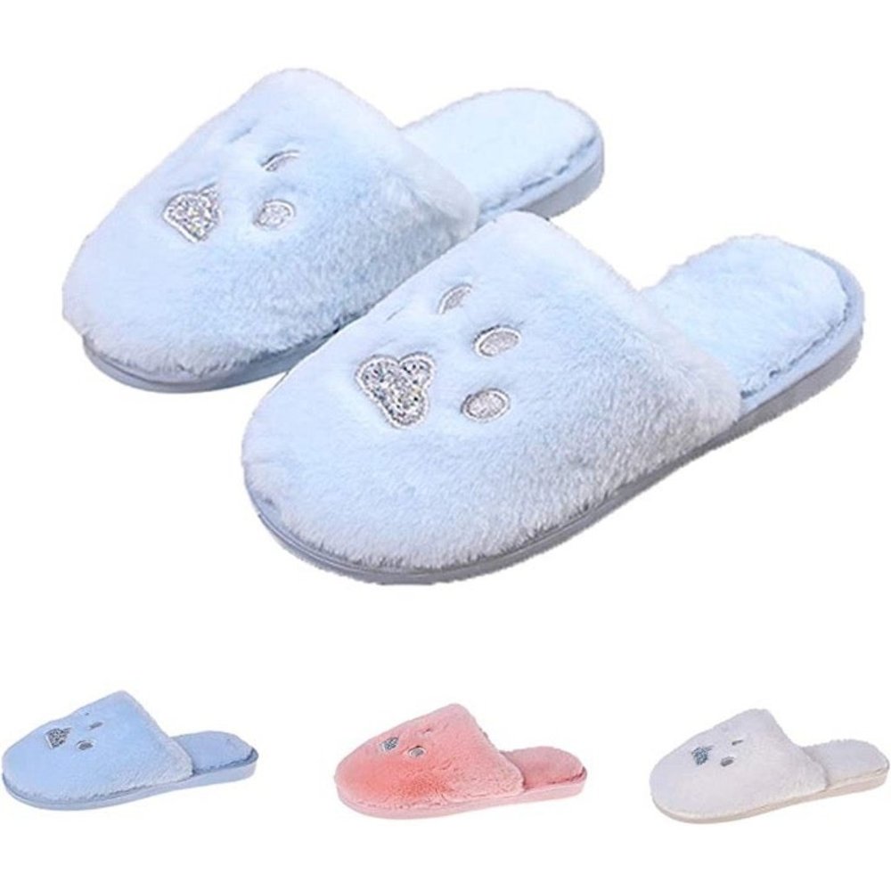 Cute Bear Claw Pattern House Slippers